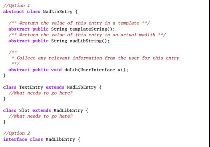 Sample Java code.